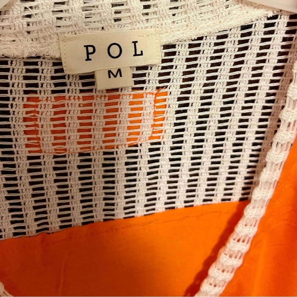 POL Orange and Cream Knit Top - Picture 5 of 7